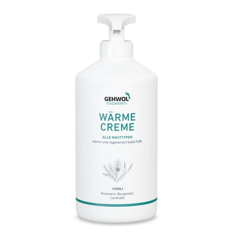 GEHWOL FUSSKRAFT® Cremă cu efect de încălzire pentru picioare reci, piele uscată și aspră, 500 ml