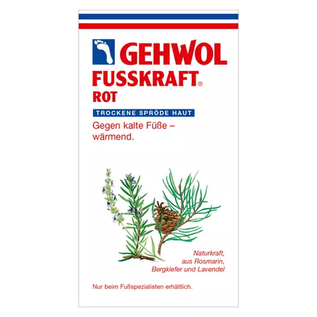 Mostră GEHWOL FUSSKRAFT® RED cu efect de încălzire pentru picioare reci și piele uscată și aspră, 5 ml