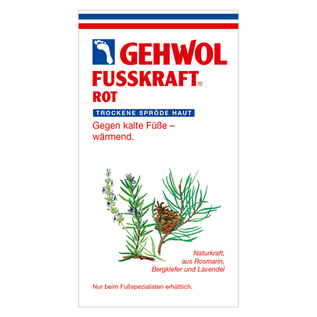 Mostră GEHWOL FUSSKRAFT® RED cu efect de încălzire pentru picioare reci și piele uscată și aspră, 5 ml