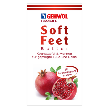 Mostră unt pentru piele uscată GEHWOL FUSSKRAFT® Soft Feet cu rodie și moringa, 5 ml