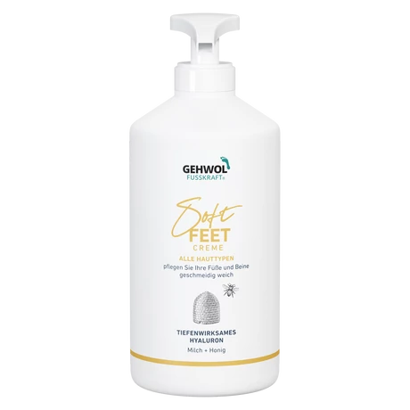 Cremă cu lapte și miere GEHWOL FUSSKRAFT® Soft Feet, 500 ml